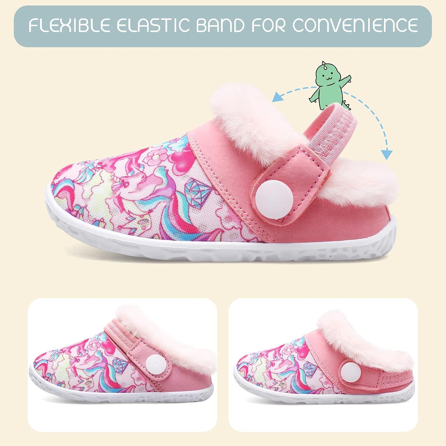 imageBARERUN Baby Girls Slipper Baby Boys Slipper Girls Slippers Boys Slippers Slippers for Babys Pink Toddler Size 556