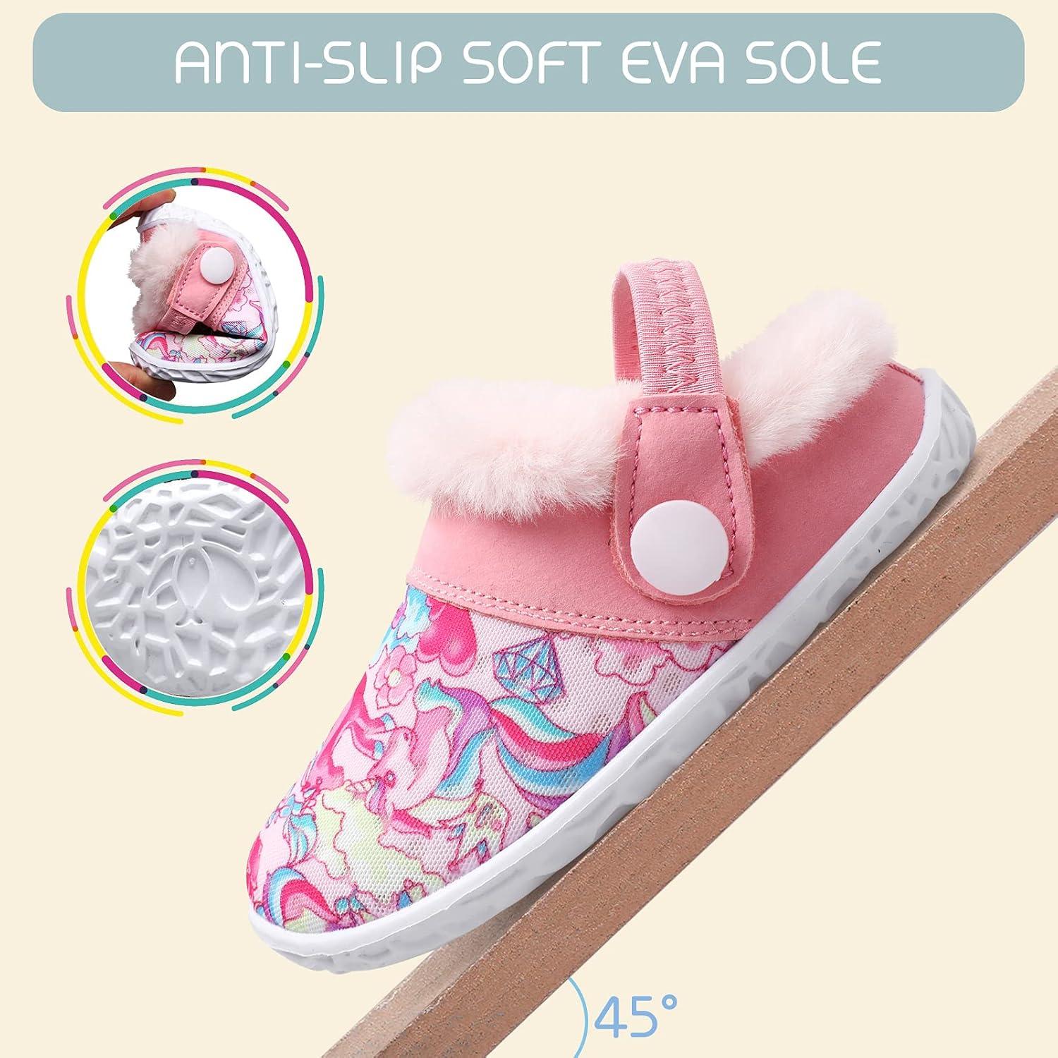 imageBARERUN Baby Girls Slipper Baby Boys Slipper Girls Slippers Boys Slippers Slippers for Babys Pink Toddler Size 556