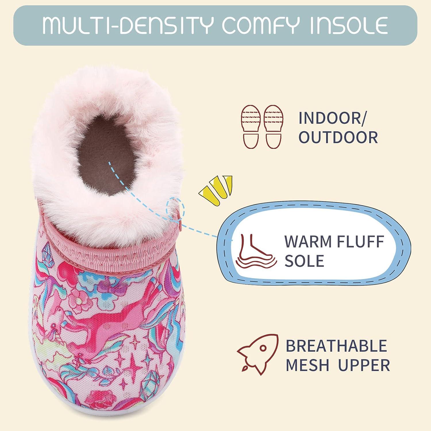 imageBARERUN Baby Girls Slipper Baby Boys Slipper Girls Slippers Boys Slippers Slippers for Babys Pink Toddler Size 556