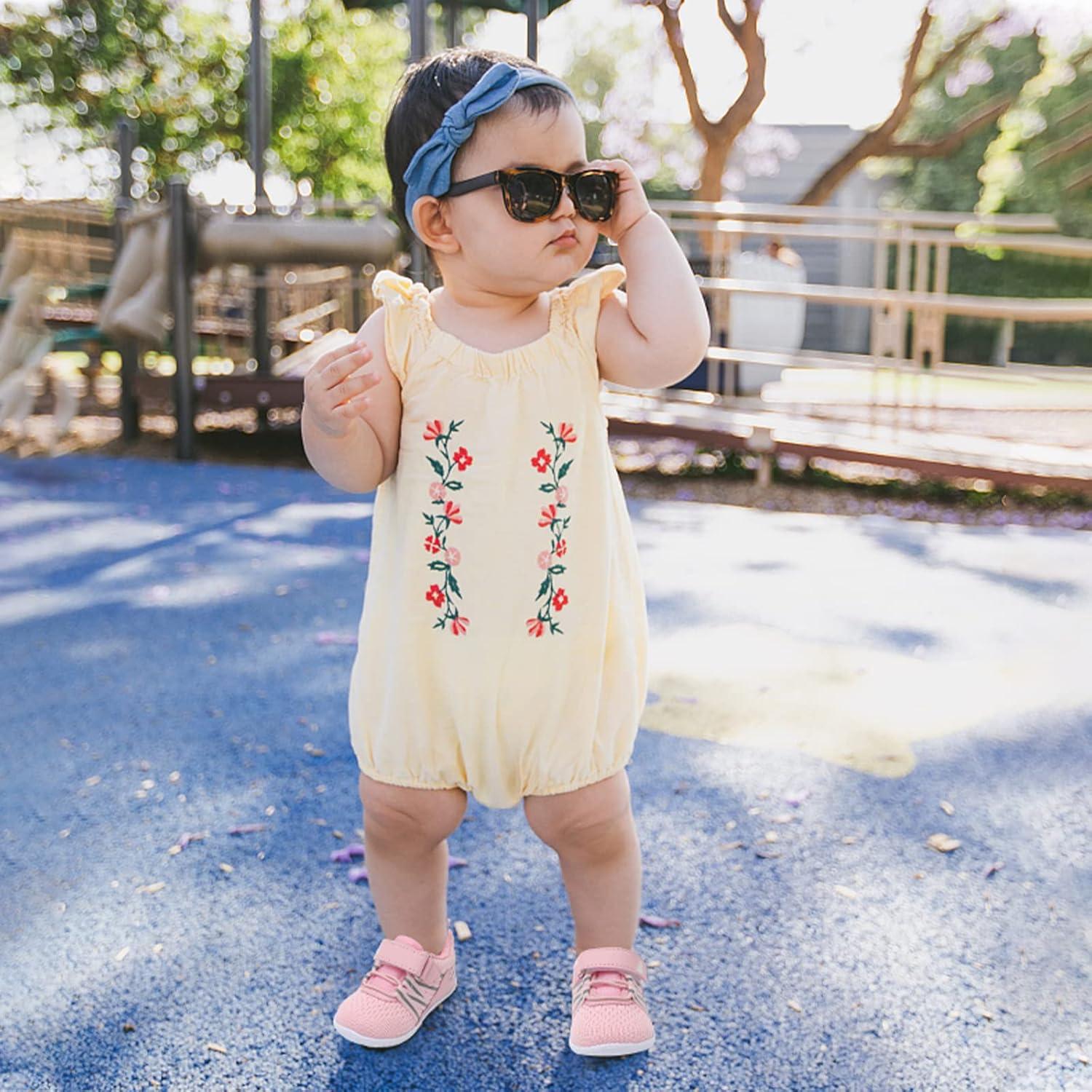 imageBARERUN Baby Sneakers Toddler Shoes Soft AntiSlip Sole Newborn First Walkers Infant Toddler Breathable Athletic Running ShoesA Pink