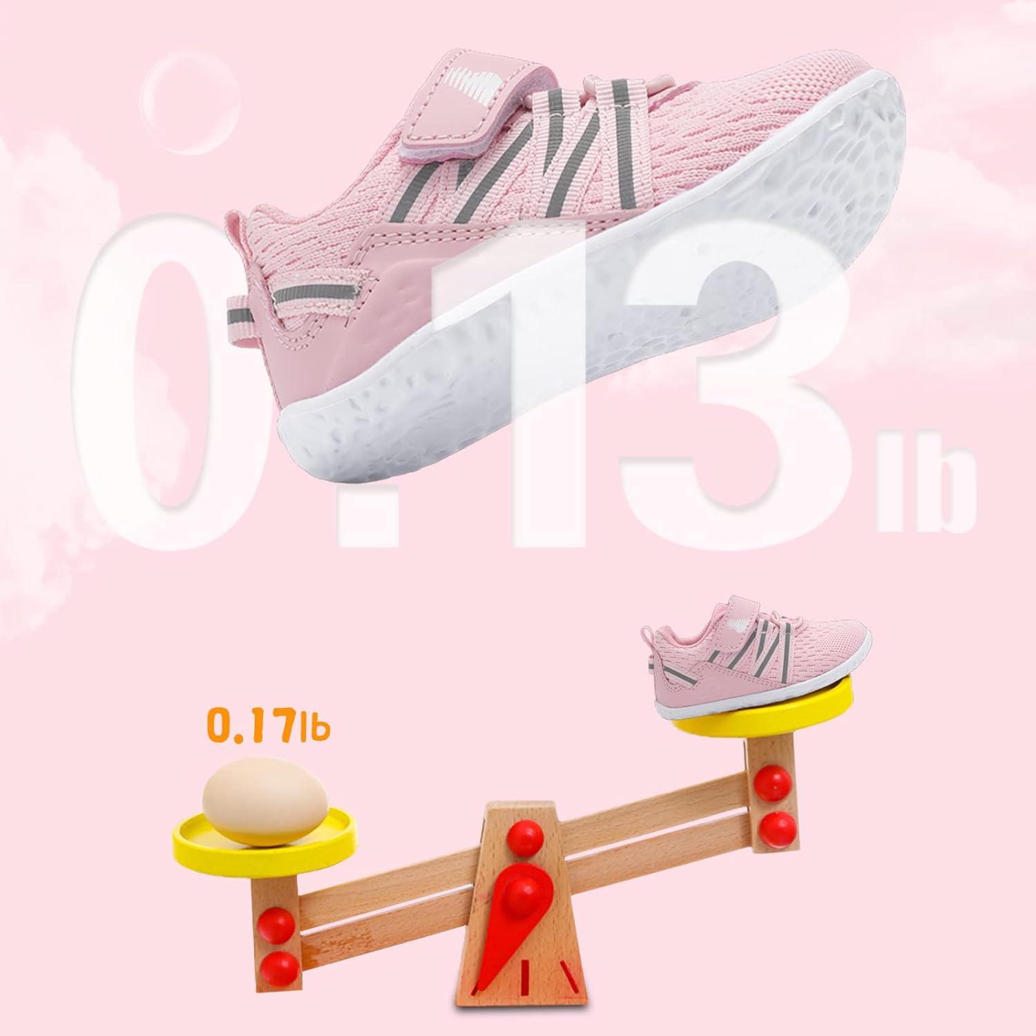 imageBARERUN Baby Sneakers Toddler Shoes Soft AntiSlip Sole Newborn First Walkers Infant Toddler Breathable Athletic Running ShoesA Pink