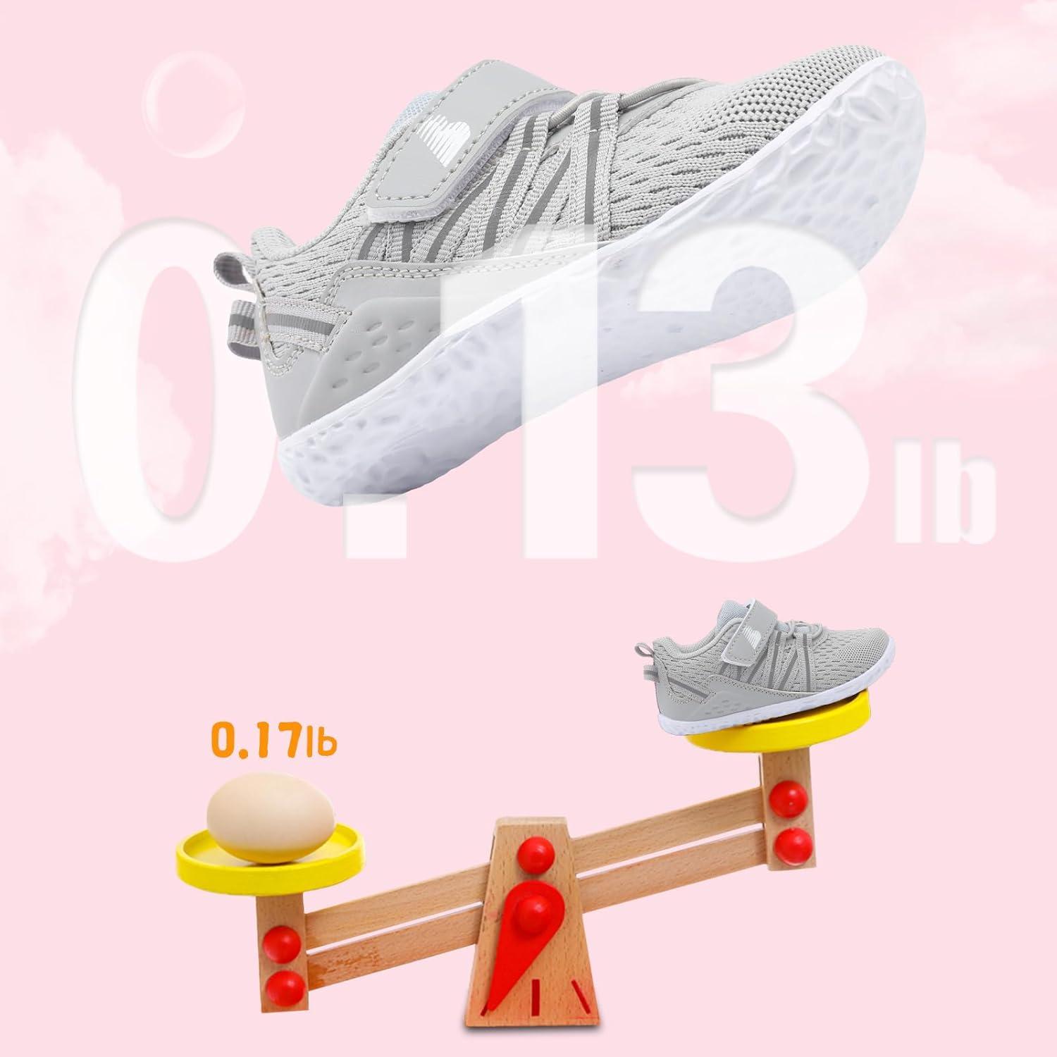 imageBARERUN Baby Sneakers Toddler Shoes Soft AntiSlip Sole Newborn First Walkers Infant Toddler Breathable Athletic Running ShoesLight Grey