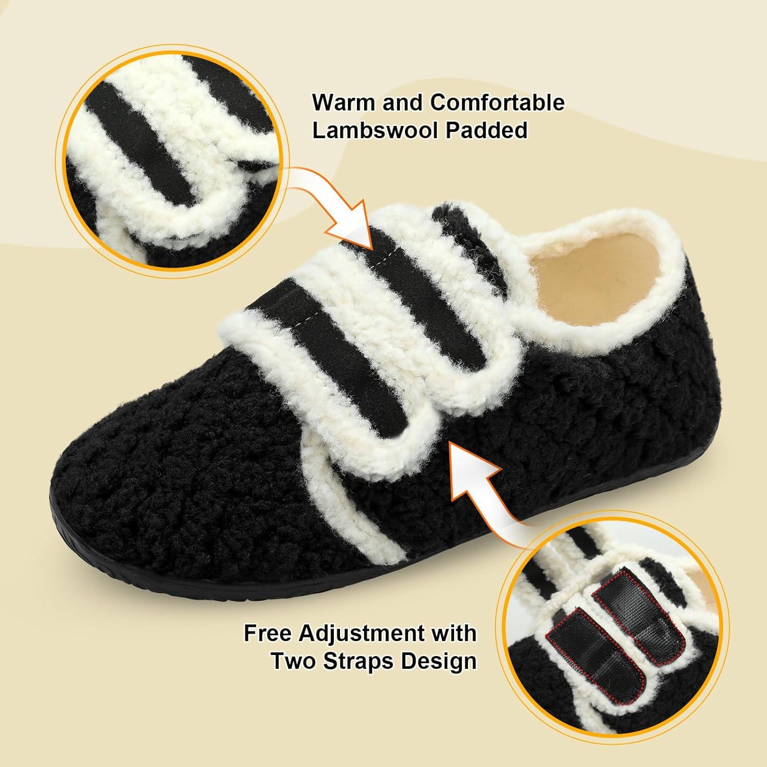 imageBARERUN Fuzzy Slippers for Women Men Soft Fleece House Shoes Unisex Comfy Furry Fluffy Home Slipper Socks Cozy Plush Slipon Slides Nonslip Barefoot Winter Shoes for Indoor Outdoor