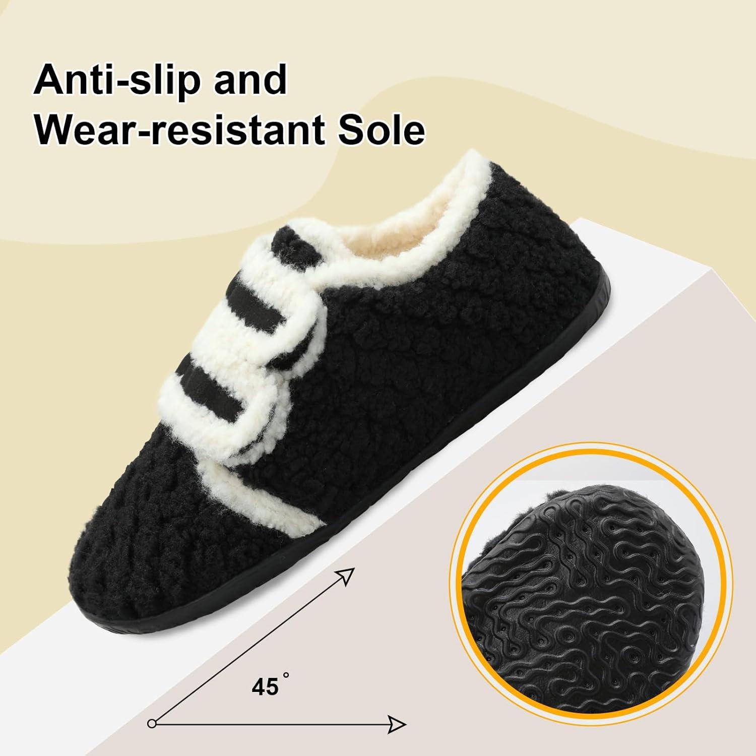 imageBARERUN Fuzzy Slippers for Women Men Soft Fleece House Shoes Unisex Comfy Furry Fluffy Home Slipper Socks Cozy Plush Slipon Slides Nonslip Barefoot Winter Shoes for Indoor Outdoor