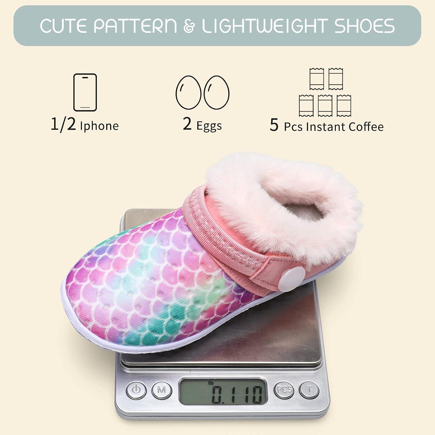 imageBARERUN Toddler Boys Girls Indoors Warm Slipper Girls Slippers Boys Slippers Kids Slippers Pink Toddler Size 657