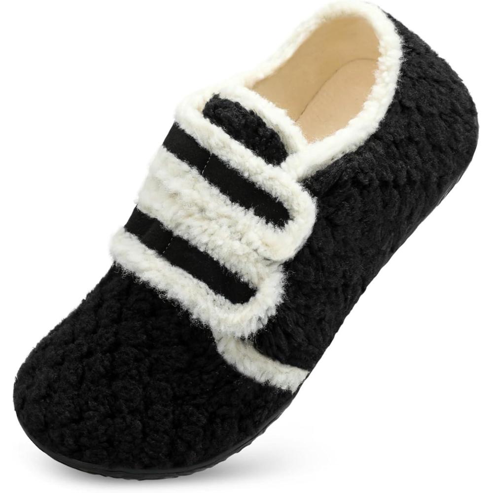 imageBARERUN Fuzzy Slippers for Women Men Soft Fleece House Shoes Unisex Comfy Furry Fluffy Home Slipper Socks Cozy Plush Slipon Slides Nonslip Barefoot Winter Shoes for Indoor Outdoor