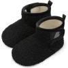 imageBARERUN Toddler Slippers Girls Boys House Shoes Baby Winter Booties Plush Cozy Kids House Slipper Warm Lightweight Infant Walking Shoes SocksBlack