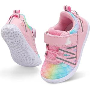 BARERUN Baby Sneakers Toddler Shoes Soft Anti-Slip Sole Newborn First Walkers Infant Toddler Breathable Athletic Running Shoes(Fishscale)