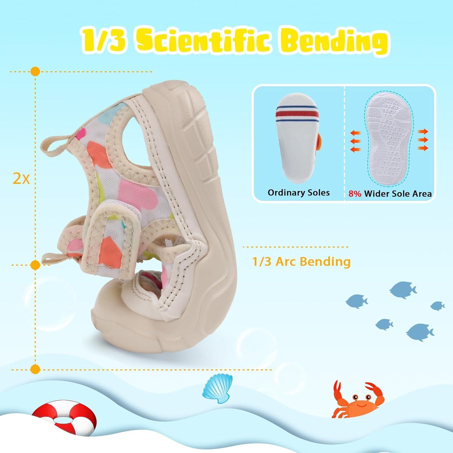 imageBARERUN Kids Water Shoes Boys Girls Barefoot Aqua Socks for Swim Surf Pool Beach Sport Lightweight Breathable Sandal Athletic SlipOn Sneaker for Toddler Outdoor IndoorHeart