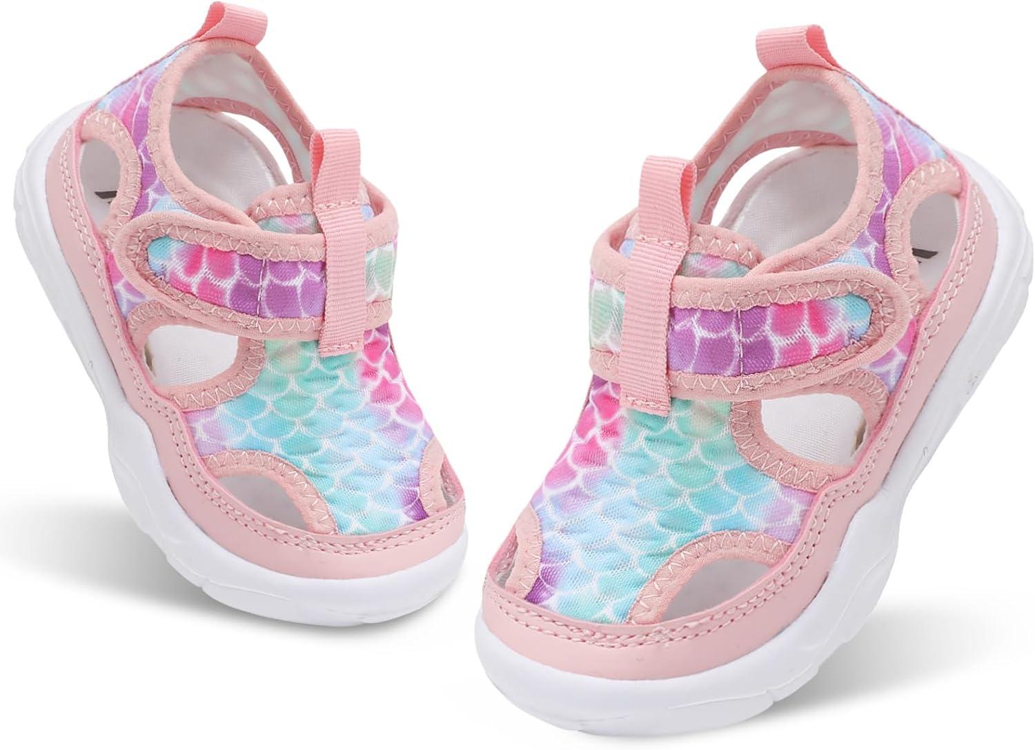 imageBARERUN Kids Water Shoes Boys Girls Barefoot Aqua Socks for Swim Surf Pool Beach Sport Lightweight Breathable Sandal Athletic SlipOn Sneaker for Toddler Outdoor IndoorFishscale