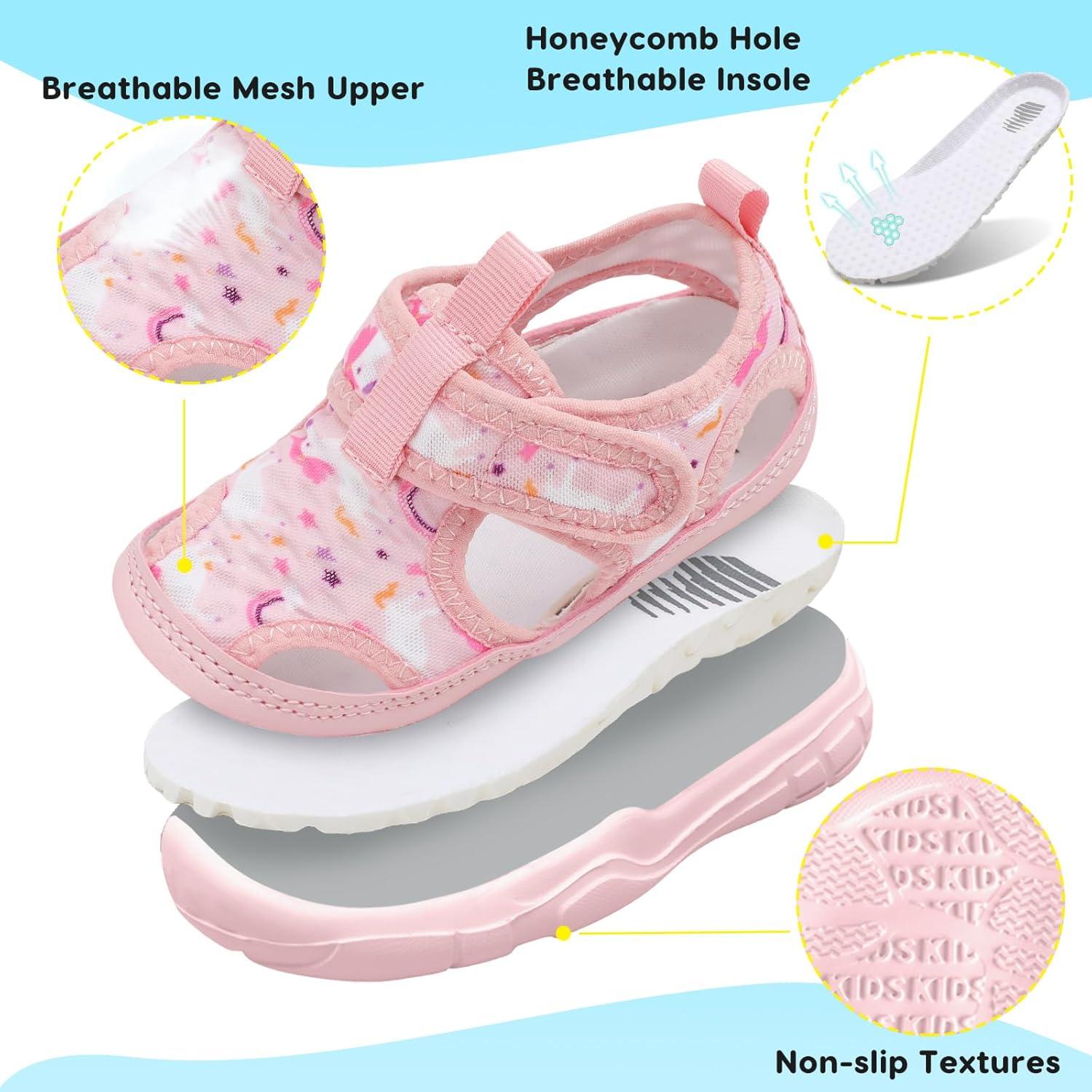 imageBARERUN Kids Water Shoes Boys Girls Barefoot Aqua Socks for Swim Surf Pool Beach Sport Lightweight Breathable Sandal Athletic SlipOn Sneaker for Toddler Outdoor IndoorHorse