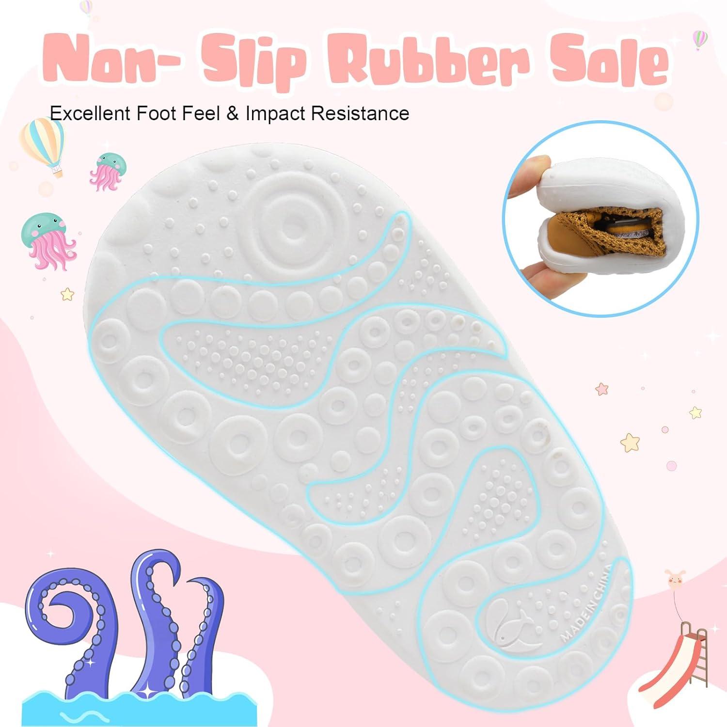 imageBARERUN Toddler Water Shoes Barefoot Water Shoes for Kids Baby Wide Aqua Socks with Arch Support QuickDry Breathable Boys Girls Sandals Walking Shoes for Beach Swim Pool ShoesKnit Brown