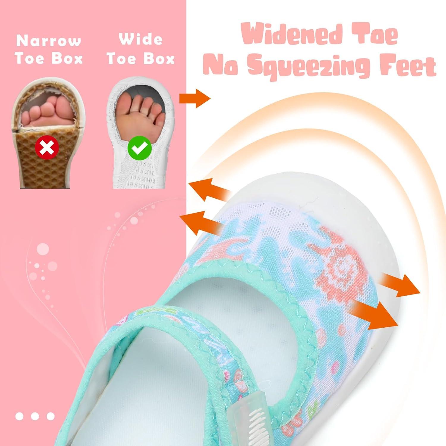 imageBARERUN Toddler Water Shoes Barefoot Water Shoes for Kids Baby Wide Aqua Socks with Arch Support QuickDry Breathable Boys Girls Sandals Walking Shoes for Beach Swim Pool ShoesCowry