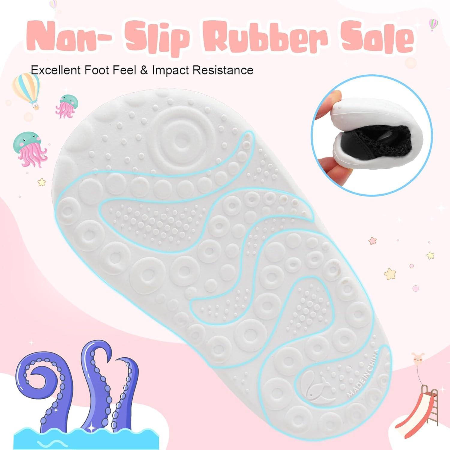 imageBARERUN Toddler Water Shoes Barefoot Water Shoes for Kids Baby Wide Aqua Socks with Arch Support QuickDry Breathable Boys Girls Sandals Walking Shoes for Beach Swim Pool ShoesKnit Black