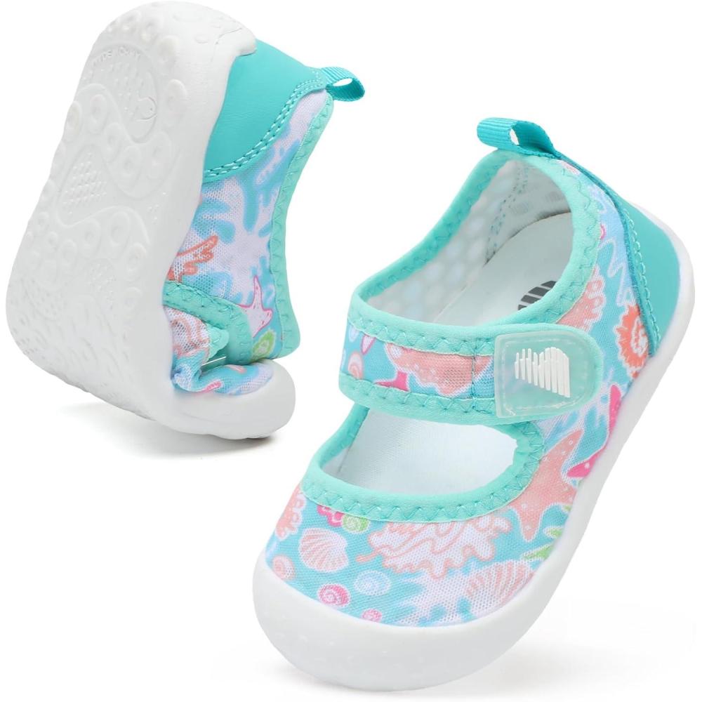 imageBARERUN Toddler Water Shoes Barefoot Water Shoes for Kids Baby Wide Aqua Socks with Arch Support QuickDry Breathable Boys Girls Sandals Walking Shoes for Beach Swim Pool ShoesCowry