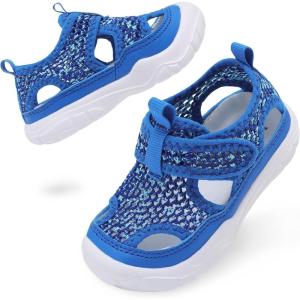 BARERUN Kids Water Shoes Boys Girls Barefoot Aqua Socks for Swim Surf Pool Beach Sport Lightweight Breathable Sandal Athletic Slip-On Sneaker for Toddler Outdoor Indoor(Royalblue)