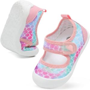 BARERUN Toddler Water Shoes Barefoot Water Shoes for Kids Baby Wide Aqua Socks with Arch Support Quick-Dry Breathable Boys Girls Sandals Walking Shoes for Beach Swim Pool Shoes(Fish Scale)