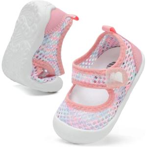 BARERUN Toddler Water Shoes Barefoot Water Shoes for Kids Baby Wide Aqua Socks with Arch Support Quick-Dry Breathable Boys Girls Sandals Walking Shoes for Beach Swim Pool Shoes(Knit Dye)
